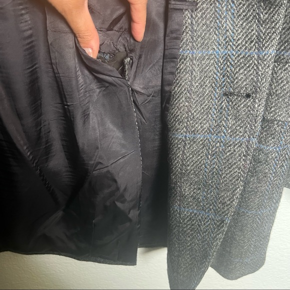 🌻SOLD Hickey Freeman Herringbone Gray Tweed Blazer Sport Coat Jacket Unisex - Picture 8 of 8